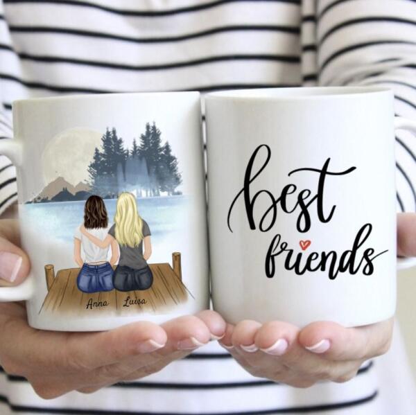 Beste Freundinnen - Personalisierte Tasse (2-5 Personen)