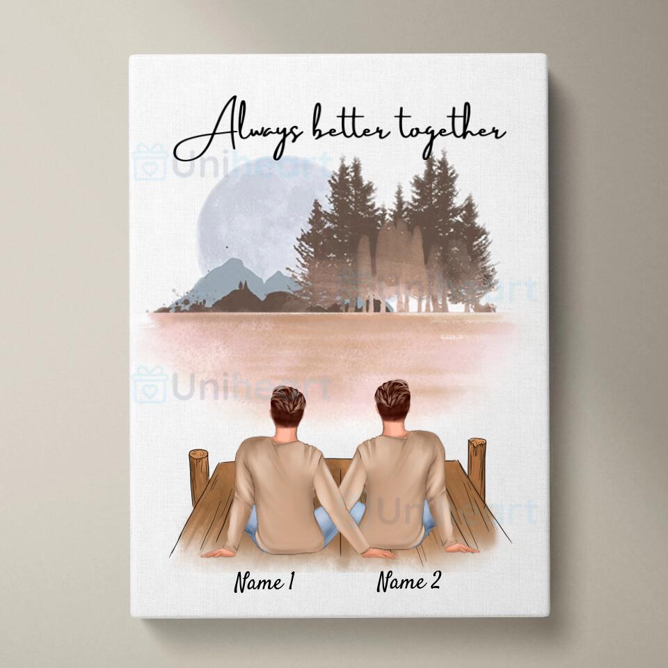 Bestes Pärchen Männer - Personalisiertes Poster