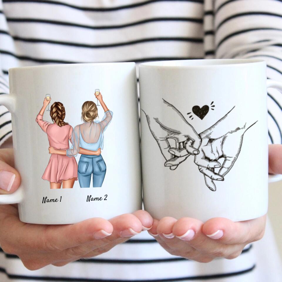 Bestes Pärchen Frauen - Personalisierte Tasse (Valentinstag)