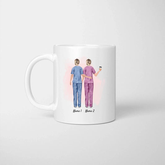 Beste Krankenschwester/ Krankenpfleger - Personalisierte Tasse (2-3 Personen)