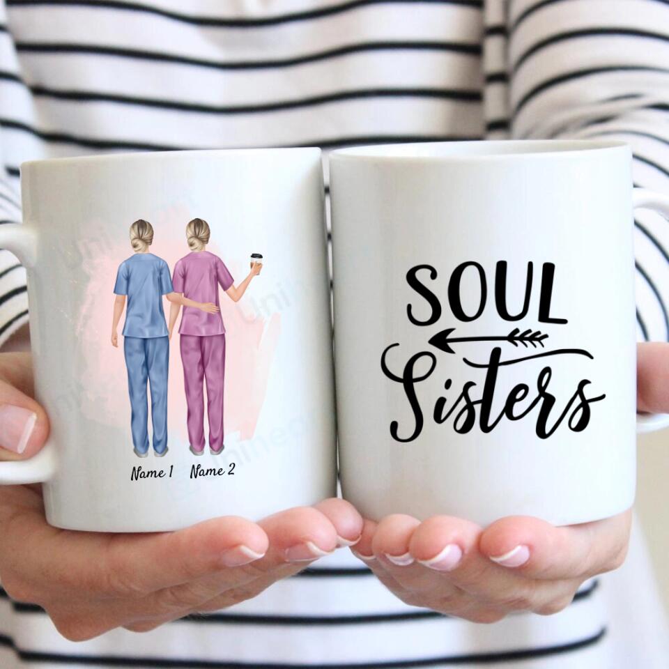 Beste Krankenschwester/ Krankenpfleger - Personalisierte Tasse (2-3 Personen)