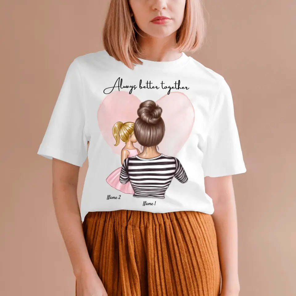 Beste Mama - Personalisiertes T-Shirt (100% Baumwolle, Unisex)
