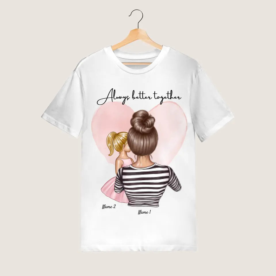 Beste Mama - Personalisiertes T-Shirt (100% Baumwolle, Unisex)