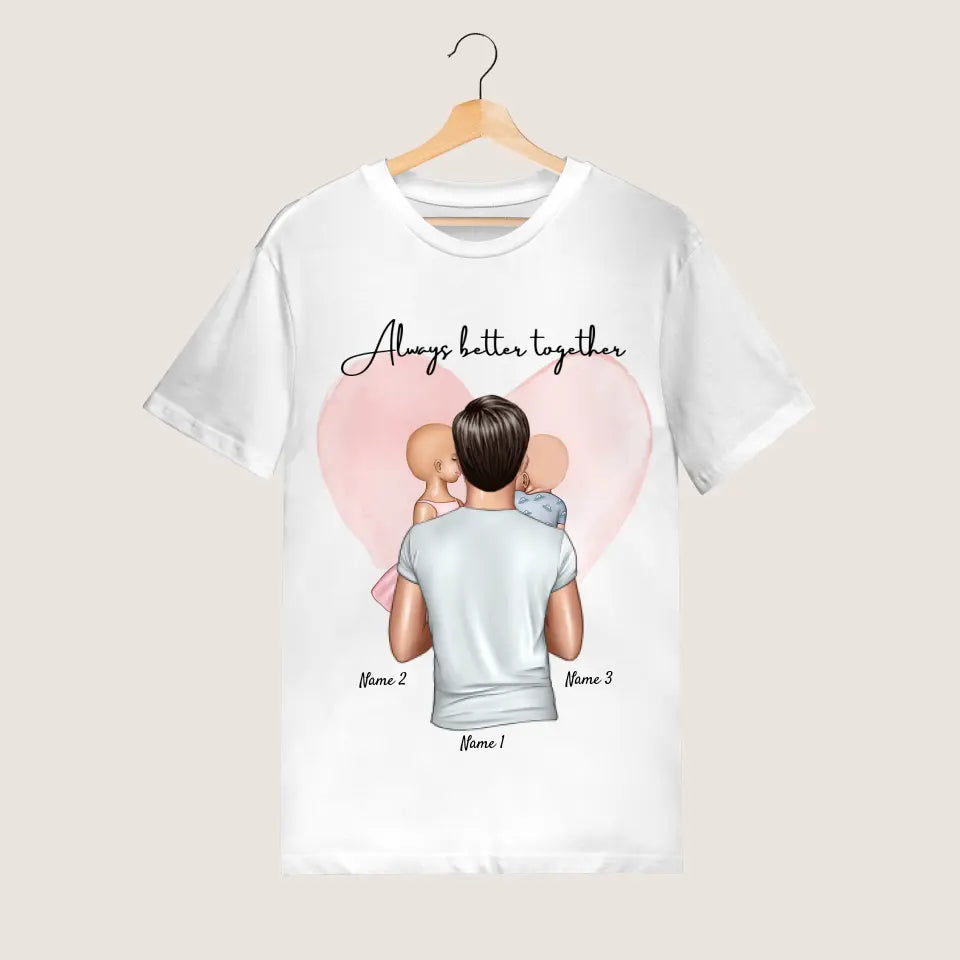 Bester Papa - Personalisiertes T-Shirt (100% Baumwolle, Unisex)