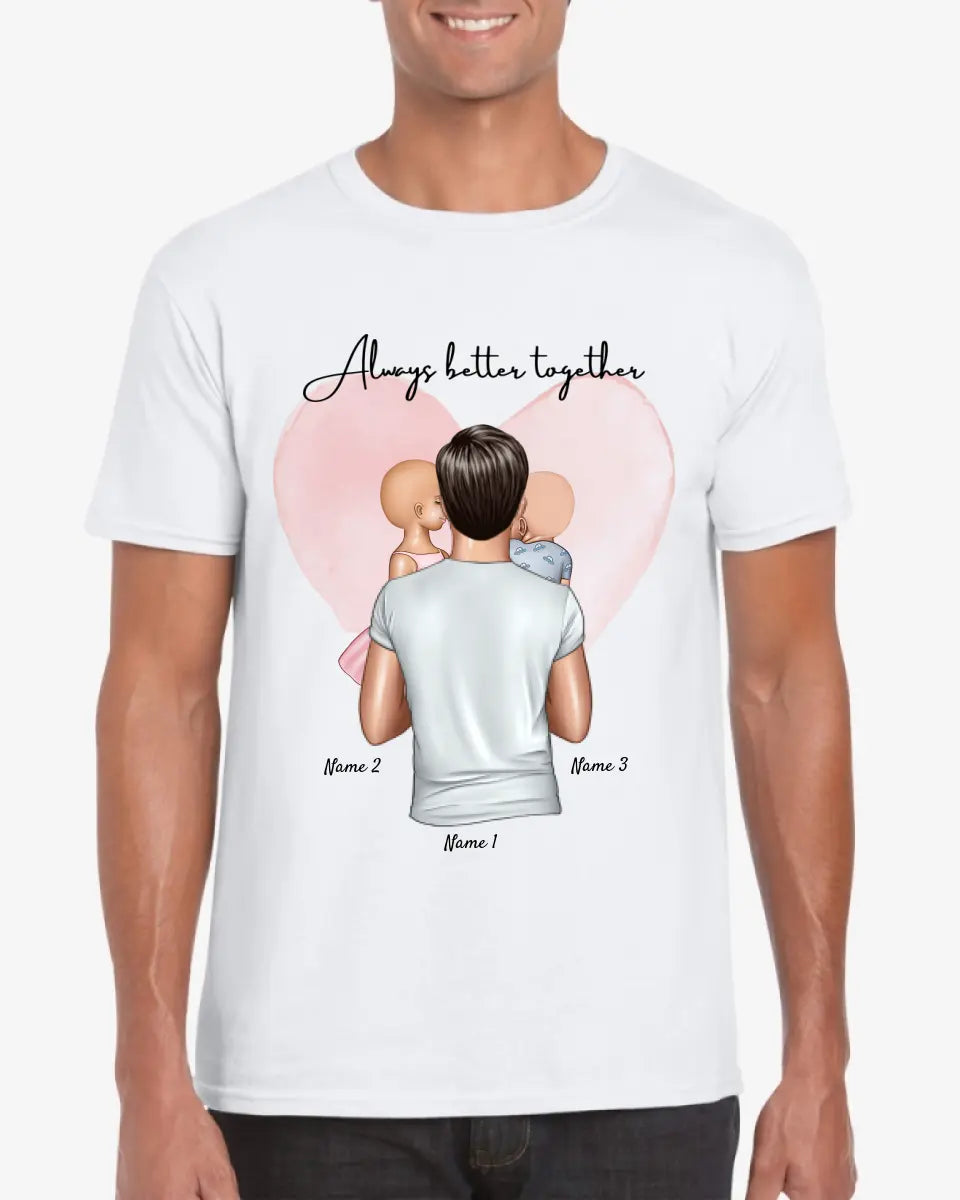 Bester Papa - Personalisiertes T-Shirt (100% Baumwolle, Unisex)
