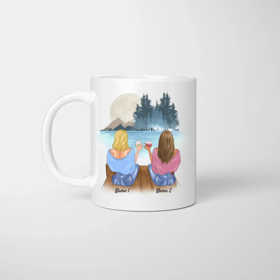 Für die Allerbeste Kollegin der Welt - Personalisierte Tasse für Arbeitskolleginnen - Geschenk Abschied, Jobwechsel, Geburtstag Büro, Job (2-4 Personen)