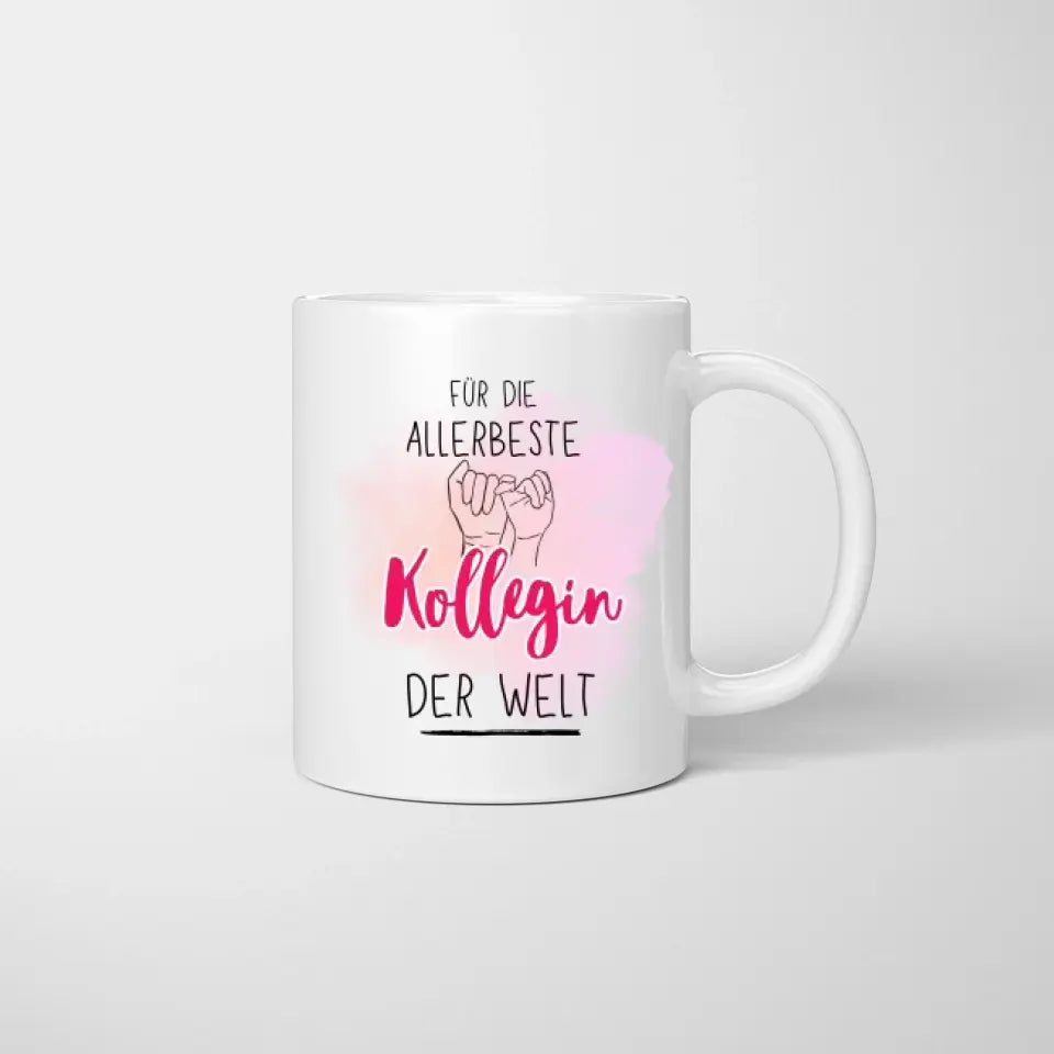Für die Allerbeste Kollegin der Welt - Personalisierte Tasse für Arbeitskolleginnen - Geschenk Abschied, Jobwechsel, Geburtstag Büro, Job (2-4 Personen)