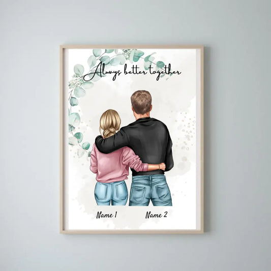 Bruder & Schwester - Personalisiertes Poster