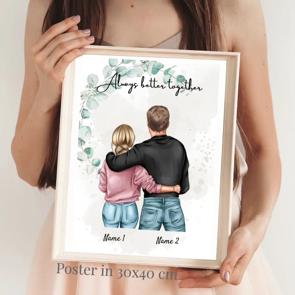 Bruder & Schwester - Personalisiertes Poster