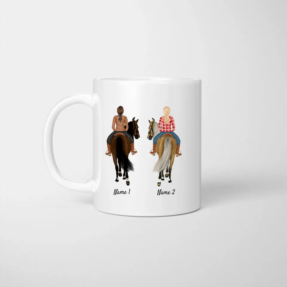 Beste Pferde-Freundinnen - Personalisierte Tasse