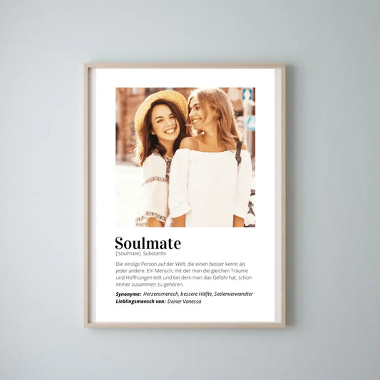 Foto-Poster "Definition" - Personalisiertes Geschenk "Schwester"