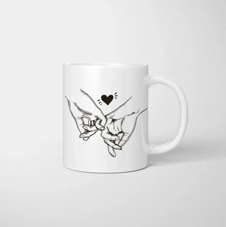 Pärchen Umarmung - Personalisierte Tasse