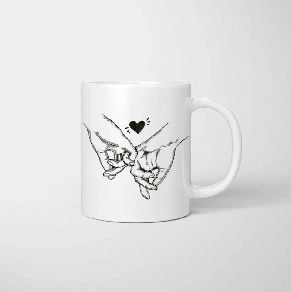 Be My Valentine - Personalisierte Pärchen-Tasse (Romatisches Geschenk Liebe)