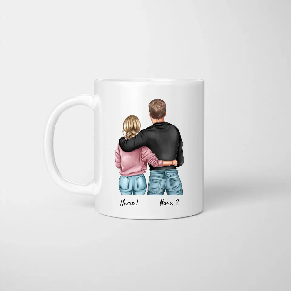 Ich liebe dich jeden Tag - Personalisierte Valentinstags-Tasse für Pärchen