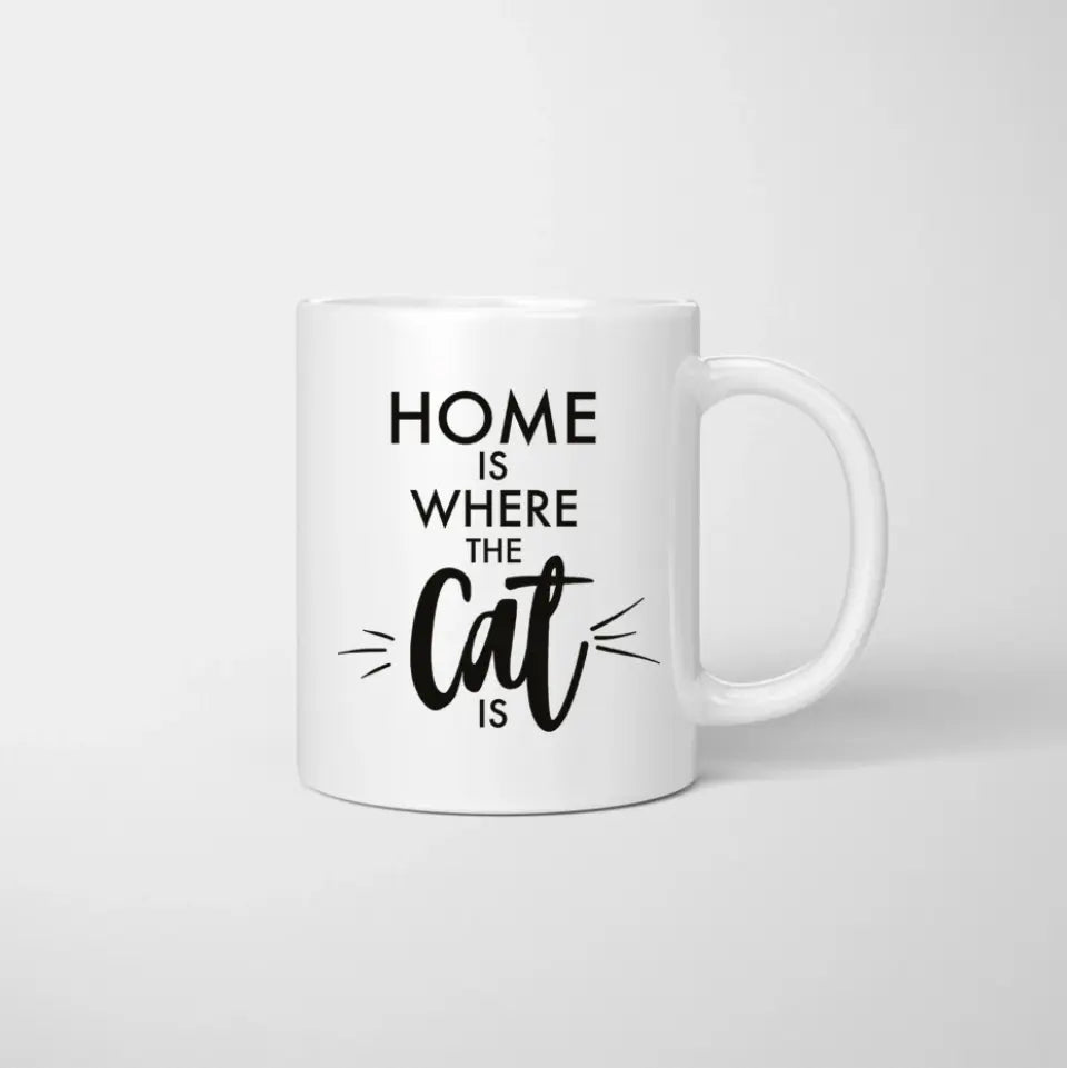 Pärchen mit Haustier - Personalisierte Tasse (Hund, Katze)