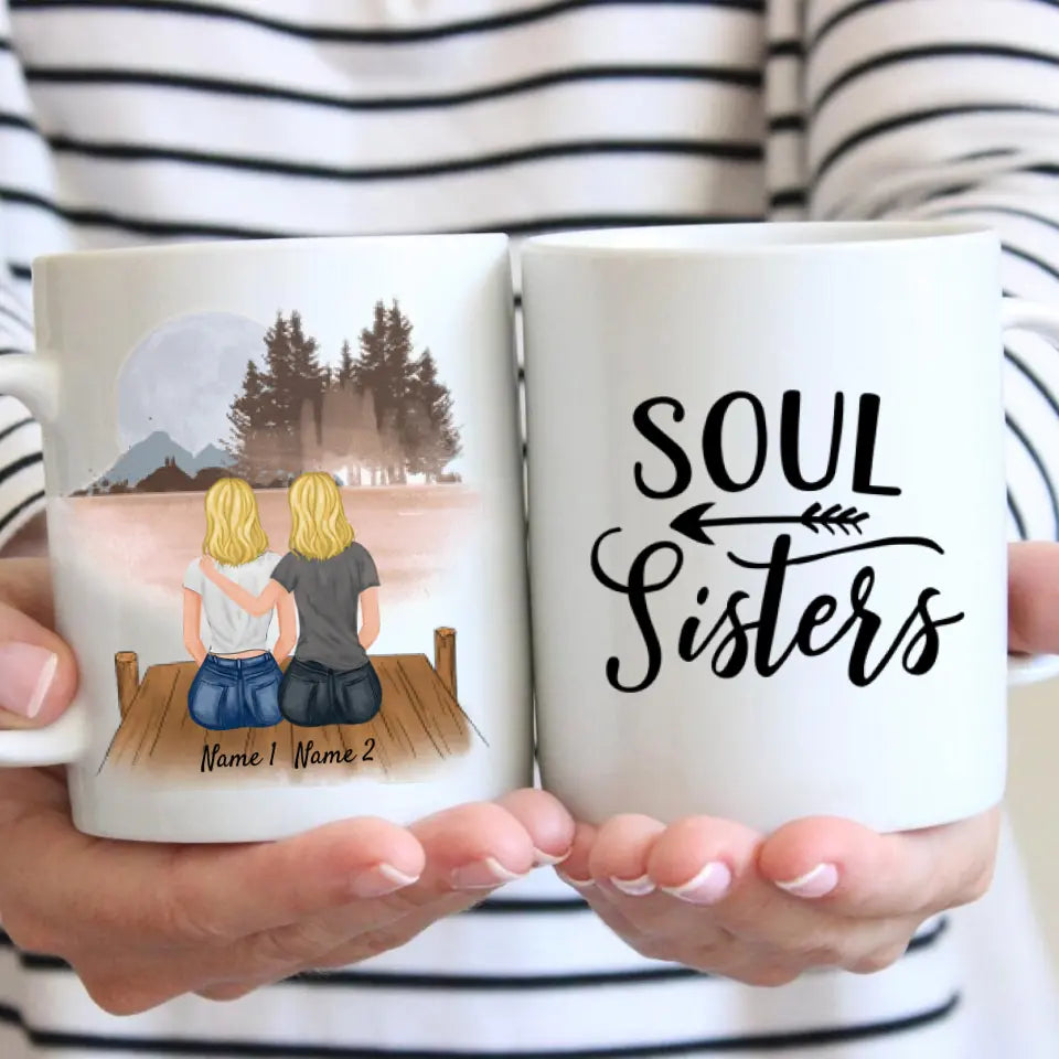 Beste Freundinnen - Personalisierte Tasse (2-5 Personen)
