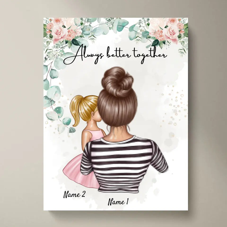 Beste Mama - Personalisiertes Digitales Bild (Frau mit 1-2 Kindern)