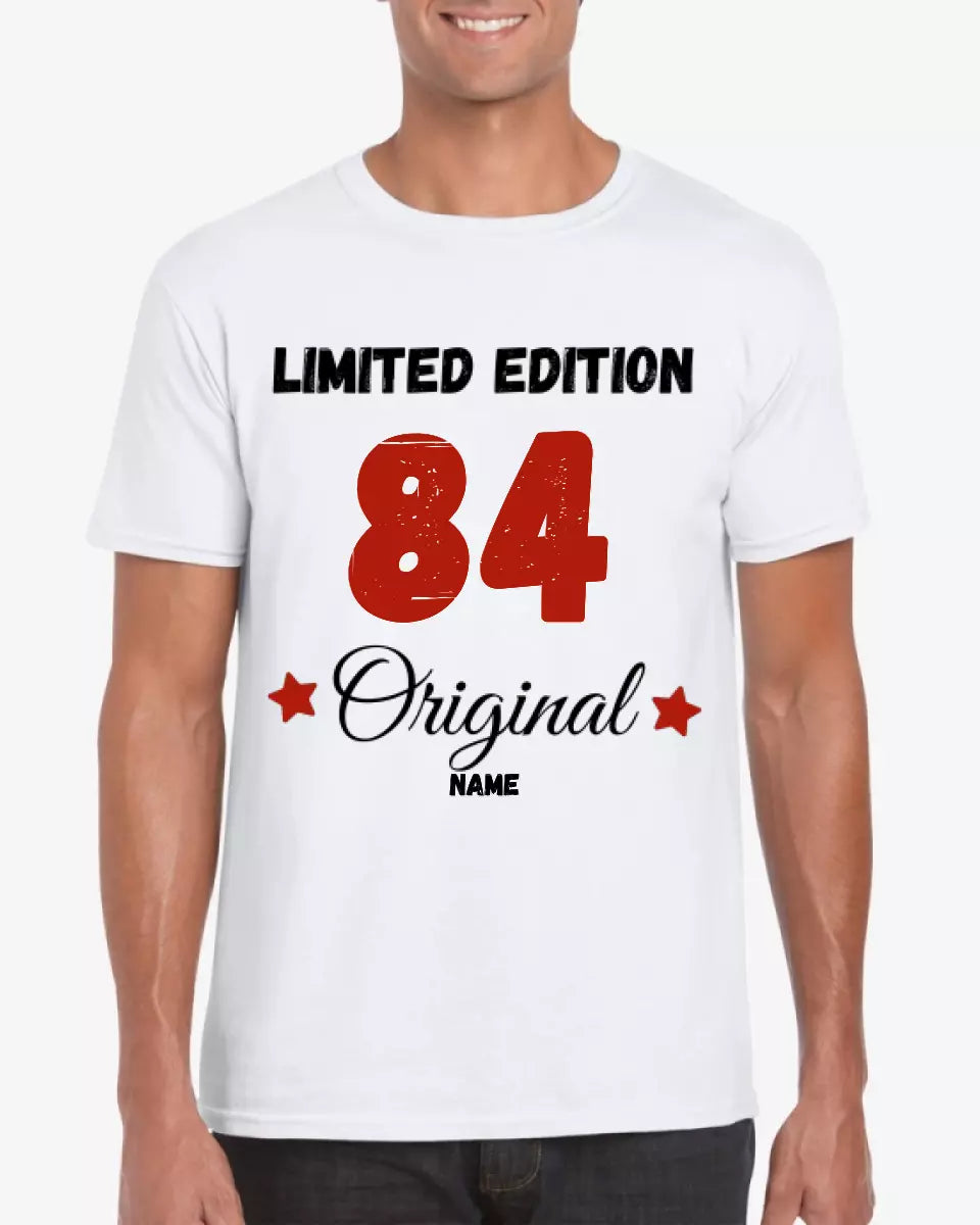 Limited Edition Geburtsjahr Geburtstag - Personalisiertes T-Shirt zum beschriften (100% Baumwolle, Unisex)