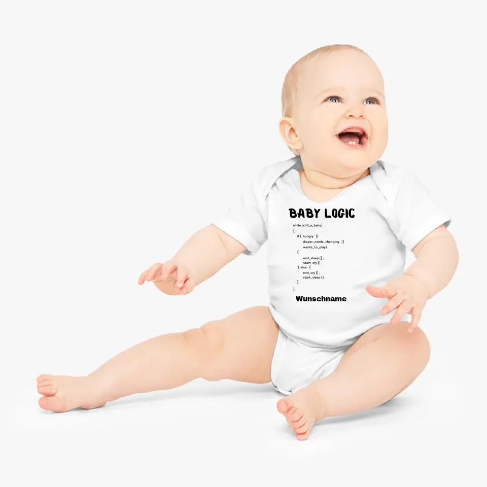 Baby Logic, IT Anleitung - Personalisierter Baby-Onesie/ Strampler, 100% Bio-Baumwolle