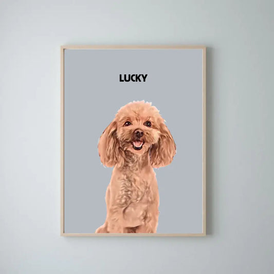 Dein Haustier als Cartoon Portrait - Personalisiertes Foto-Poster