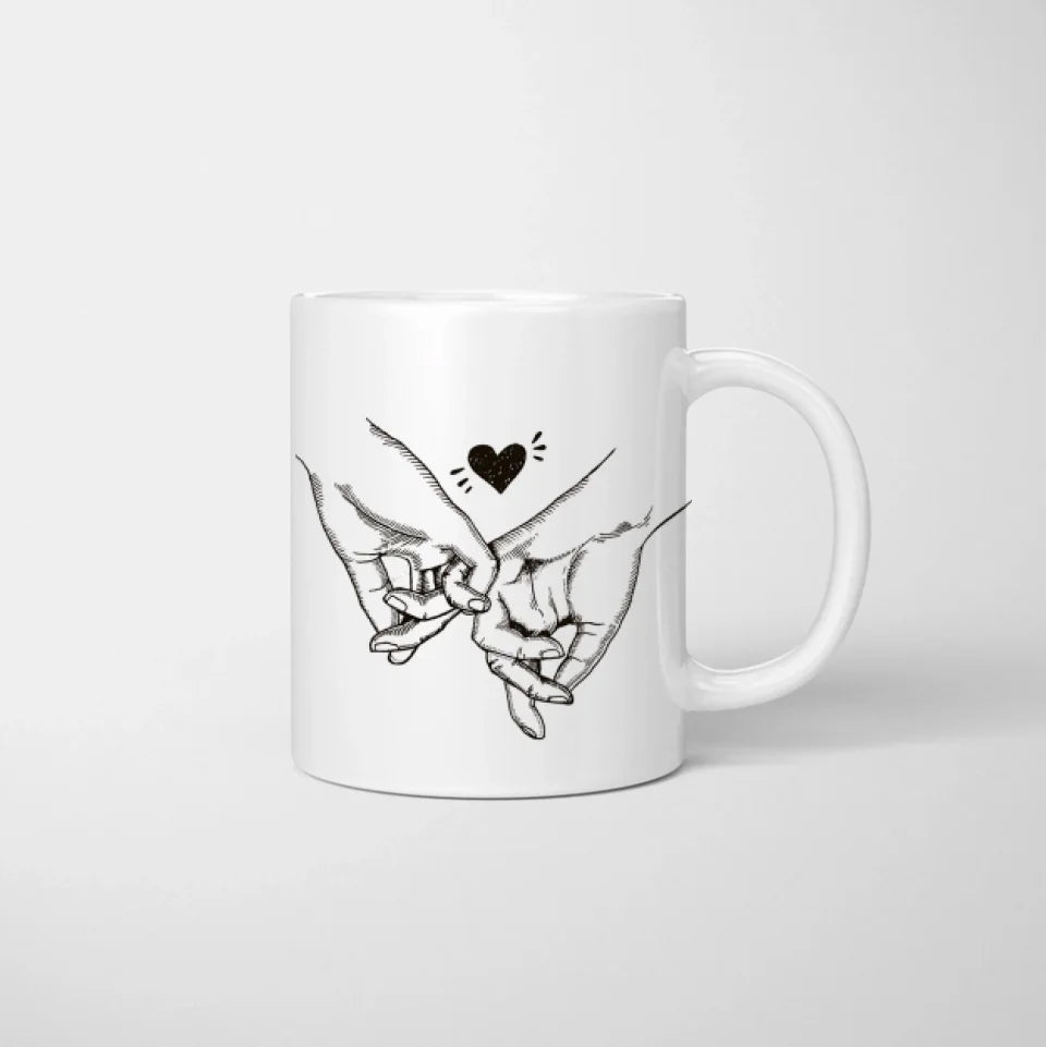 Bestes Pärchen Umarmung - Personalisierte Tasse