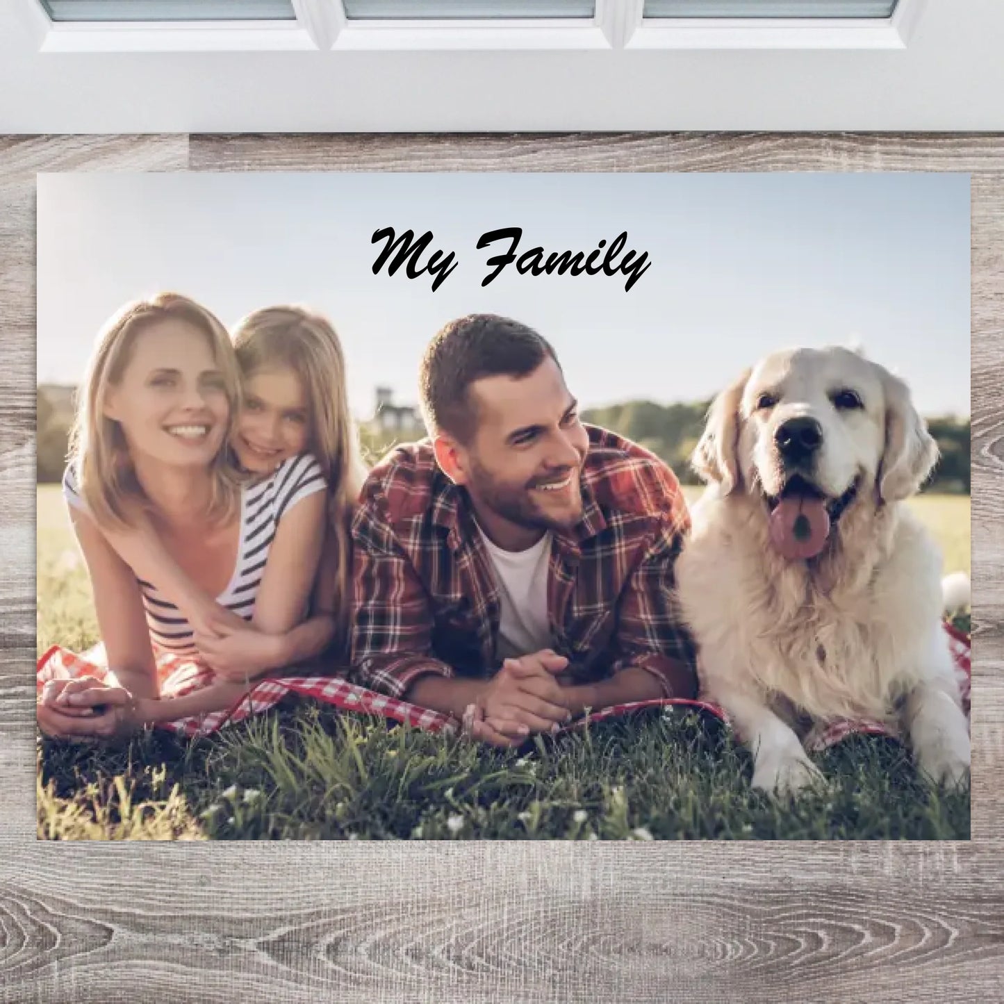 Personalisierte Foto Familien Fußmatte (eigenes Bild hochladen)