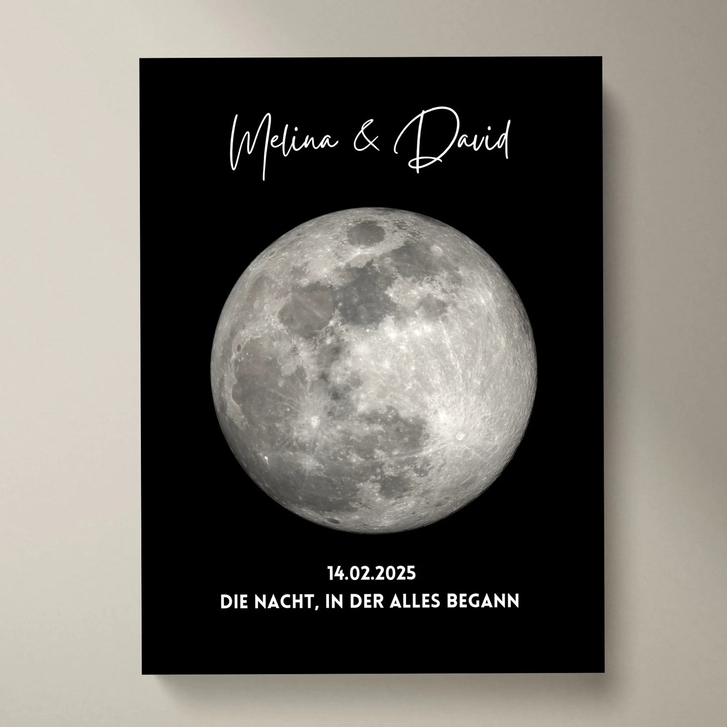 Die Nacht, in der alles begann - Personalisiertes Mondphasen Poster