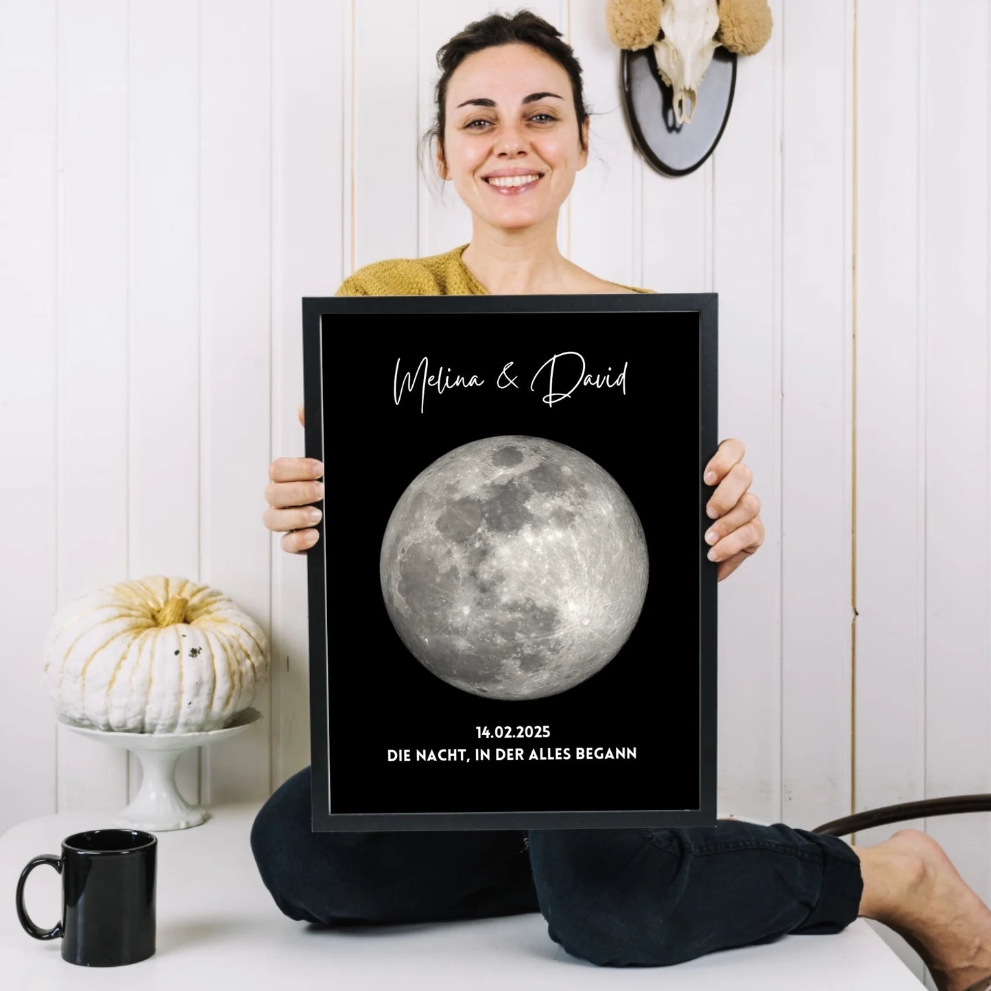 Die Nacht, in der alles begann - Personalisiertes Mondphasen Poster