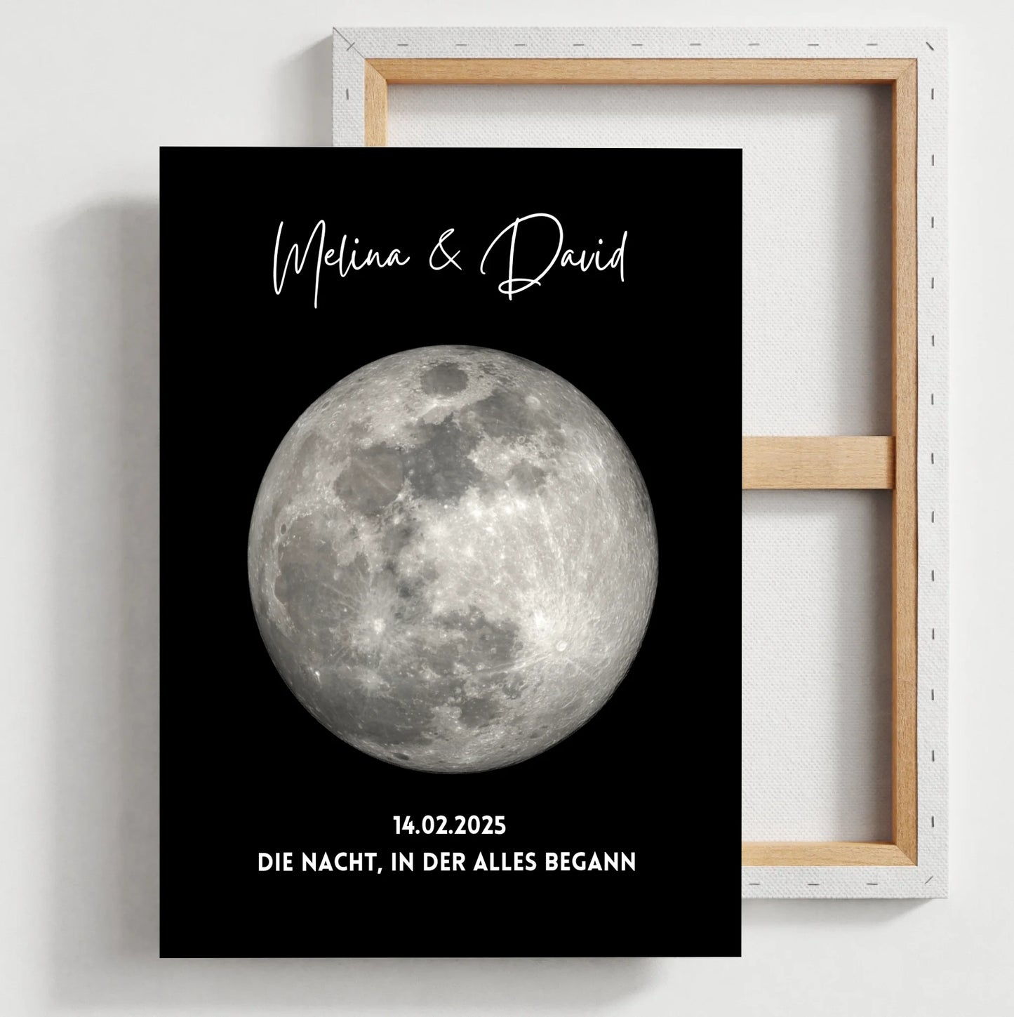 Die Nacht, in der alles begann - Personalisiertes Mondphasen Poster