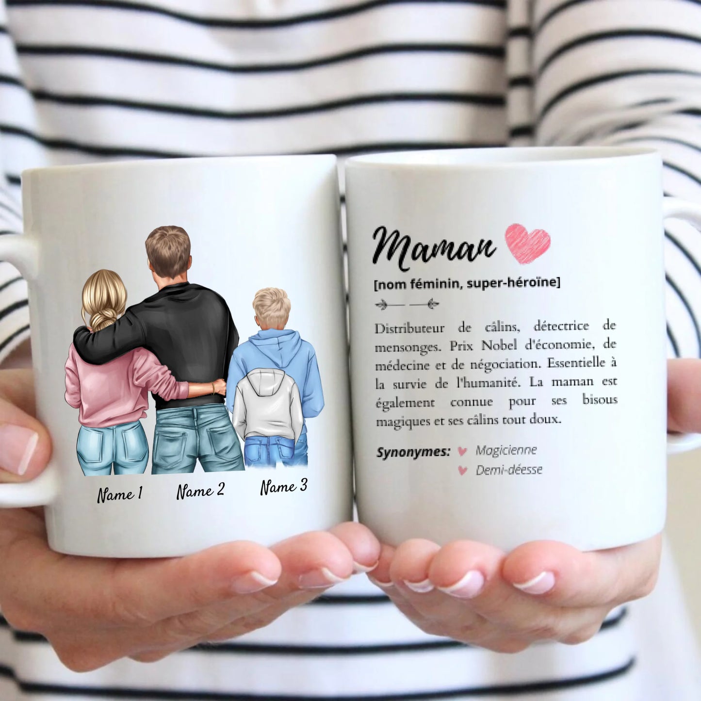 Maman - Mug personnalisé (1-4 enfants, adolescents)