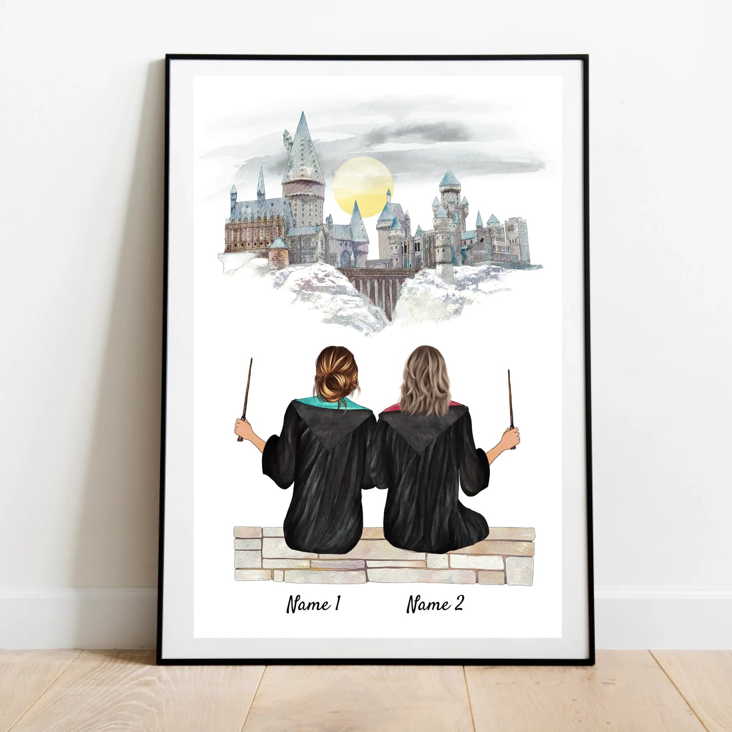 Beste Zauberinnen - Personalisiertes Poster Freundinnen (2-3 Frauen)