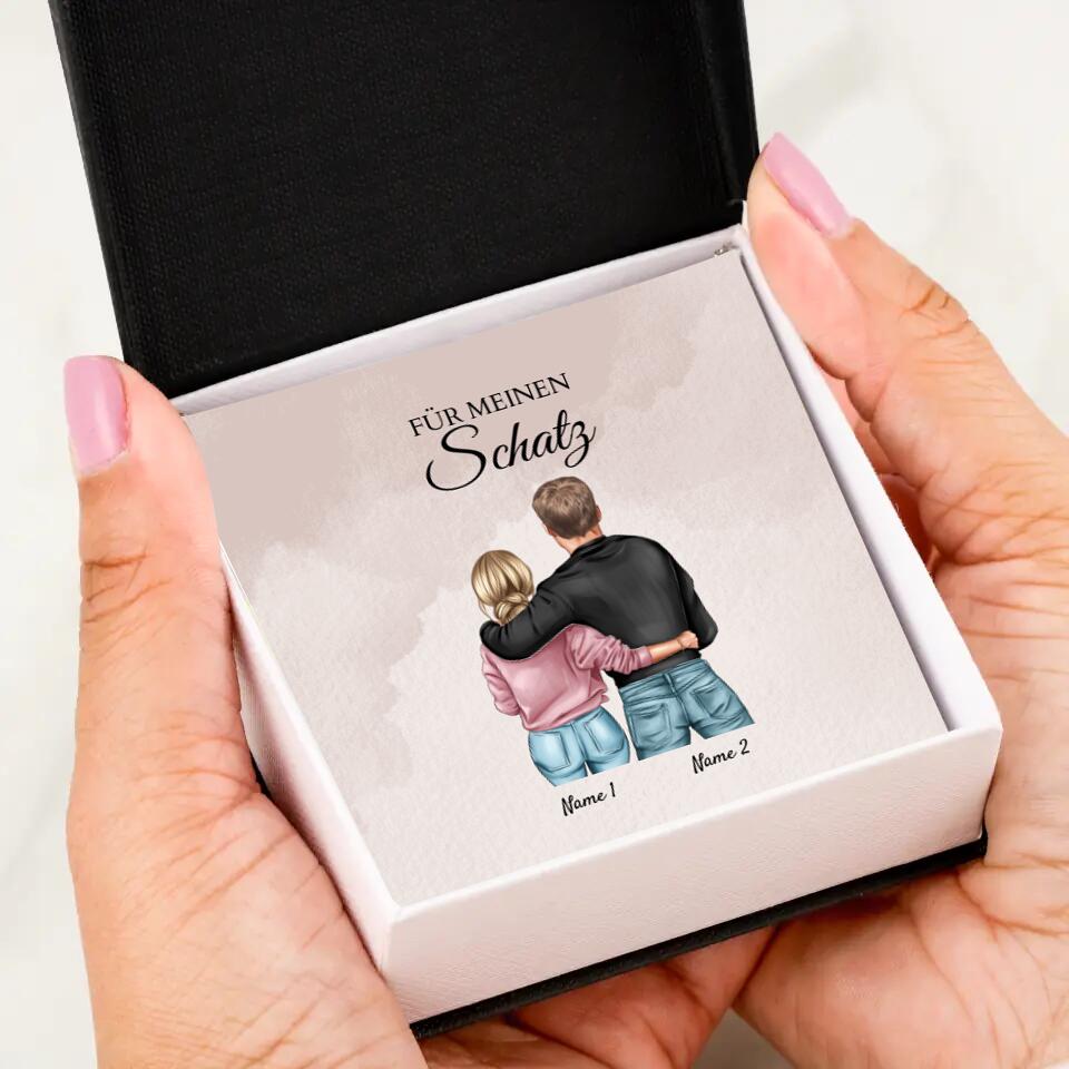 Forever Love "Bestes Pärchen" - Halskette mit Herzanhänger & personalisierter Karte