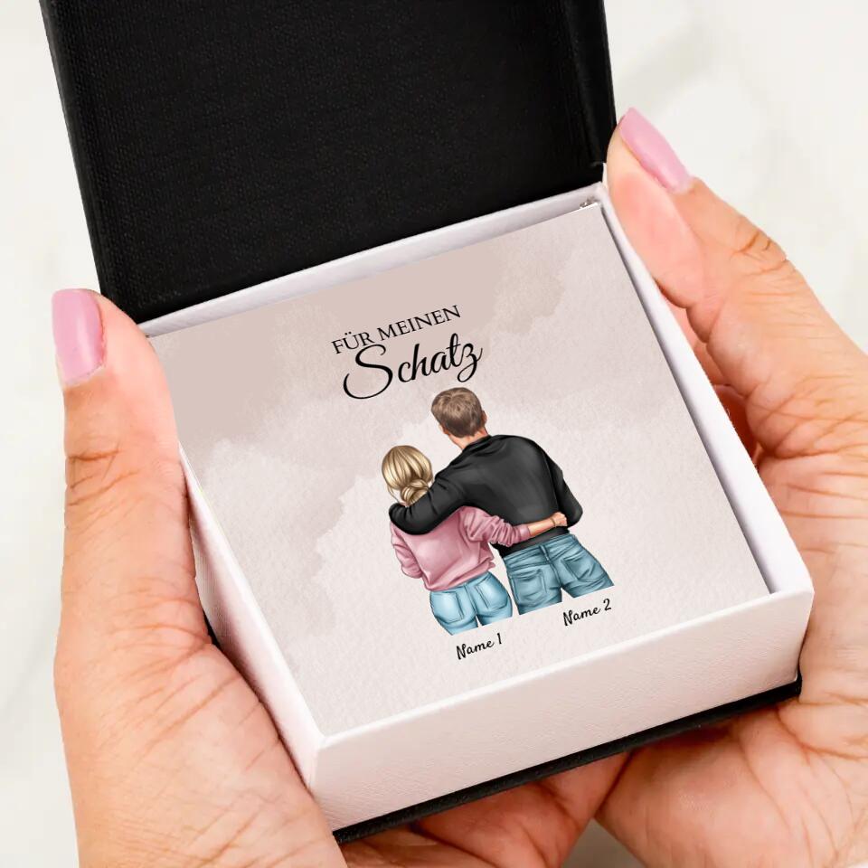 Forever Love "Bestes Pärchen" - Halskette mit Herzanhänger & personalisierter Karte