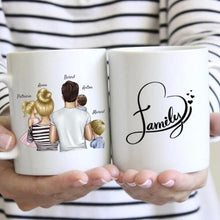 Laden Sie das Bild in den Galerie-Viewer, Eltern mit Kindern - Personalisierte Tasse
