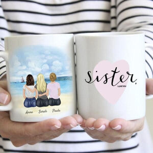 Beste Schwestern - Personalisierte Tasse (2-5 Personen)