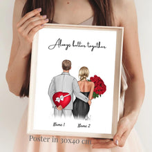 Laden Sie das Bild in den Galerie-Viewer, Mein Liebling - Personalisiertes Pärchen Poster (Geschenk zum Valentinstag)
