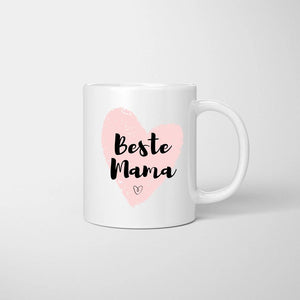 Bestes Geschenk für Mama - Personalisierte Tasse (Mama, Papa, Oma, Opa)