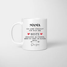Laden Sie das Bild in den Galerie-Viewer, Bestes Geschenk für Mama - Personalisierte Tasse (Mama, Papa, Oma, Opa)
