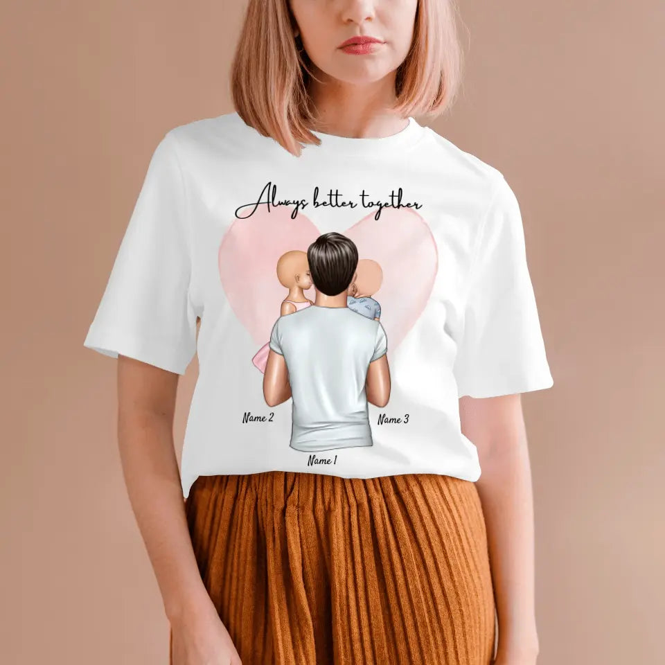 Bester Papa - Personalisiertes T-Shirt (100% Baumwolle, Unisex)