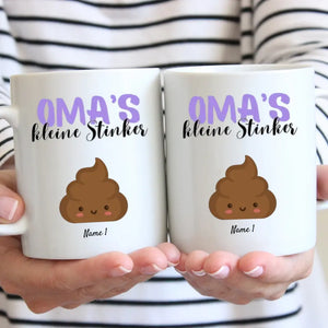 Oma's kleine Stinker - Personalisierte Tasse für Oma/ Großmutter mit Enkel, Kinder