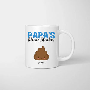 Papa's kleine Stinker - Personalisierte Tasse für Papa/Vater mit Kinder
