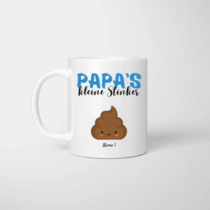 Papa's kleine Stinker - Personalisierte Tasse für Papa/Vater mit Kinder