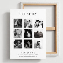 Laden Sie das Bild in den Galerie-Viewer, &quot;Our Story&quot; Personalisierte Foto-Collage für Pärchen, deinen Partner
