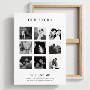 "Our Story" Personalisierte Foto-Collage für Pärchen, deinen Partner