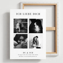 Laden Sie das Bild in den Galerie-Viewer, &quot;Ich liebe dich&quot; Personalisierte Foto-Collage Poster für Pärchen, deinen Partner
