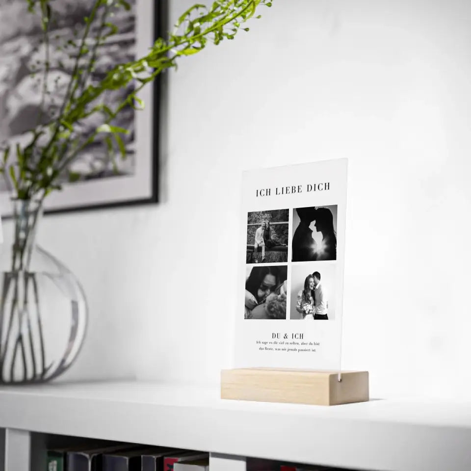 Personalisierte Acrylglas Fotocollage - 40. Geburtstag Geschenk Mit 10 Eigenen Fotos | 40x25cm