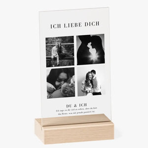 Personalisiertes Pärchen Acrylglas Cover - Fotocollage "Ich liebe dich"