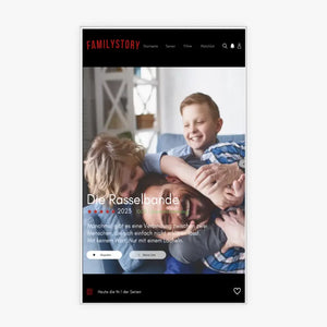 Personalisiertes Acryl-Glas Netflix Cover "Familystory" für die ganze Familie