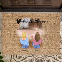 Laden Sie das Bild in den Galerie-Viewer, Beste Freundinnen/ Schwestern - Personalisierte Fußmatte für innen &amp; aussen (2-4 Personen)
