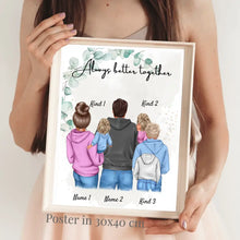 Laden Sie das Bild in den Galerie-Viewer, Meine Familie Poster - Personalisiertes Poster (1-4 Kinder)
